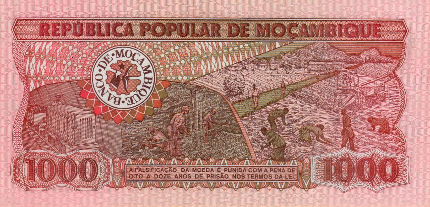 Mozambique 1000 1983 UNC P-132/a